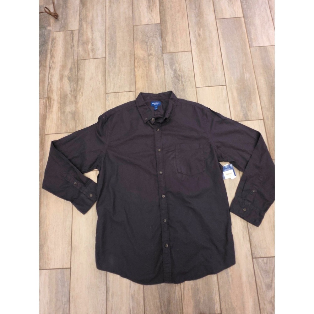 Arizona Jean Co Mens XXL Galaxy black Long Sleeve Button Down Cotton Shirt NWT